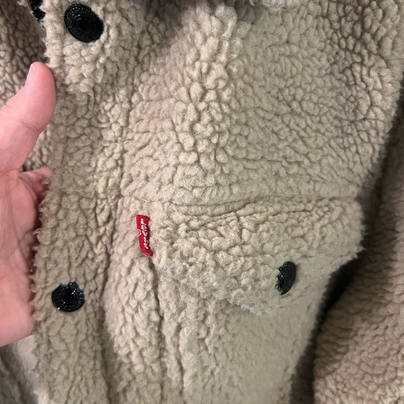 Levi's Men's Sherpa Jacket - Cream size XL - Picture 4 of 8